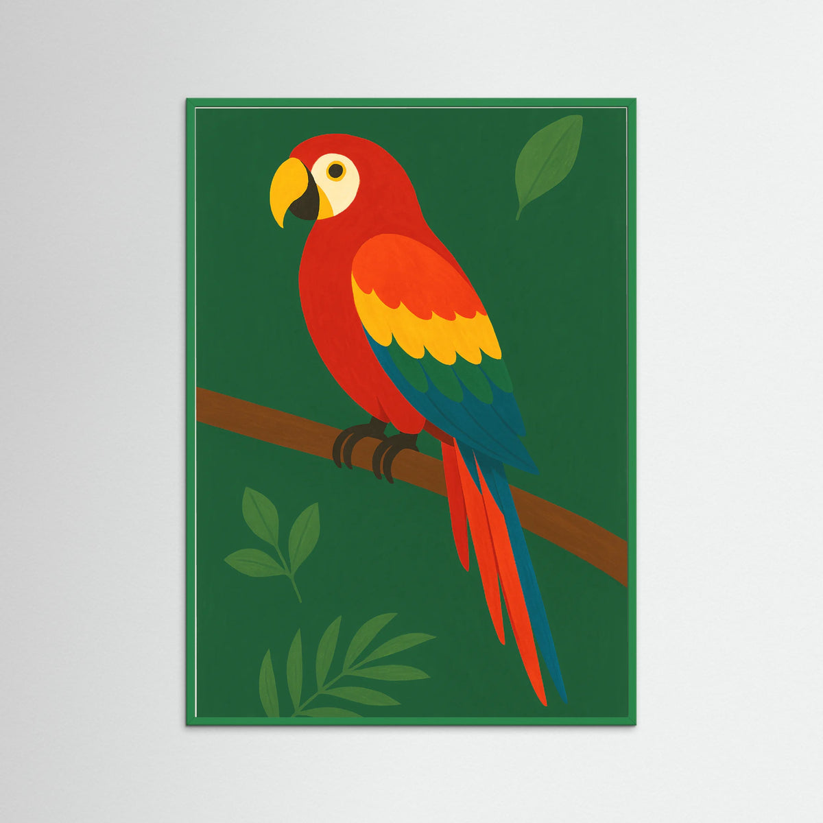 Green Wood Lively Parrot
