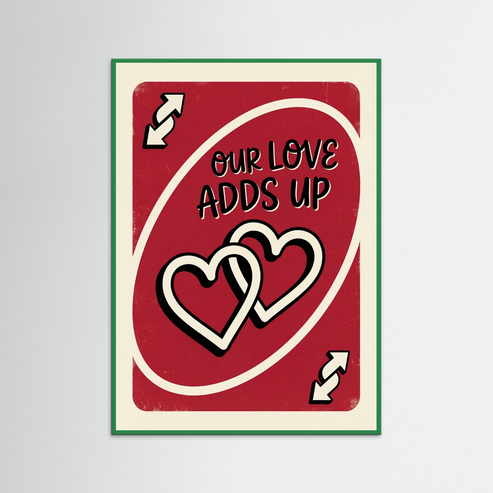 Green Wood Love Reverse Card