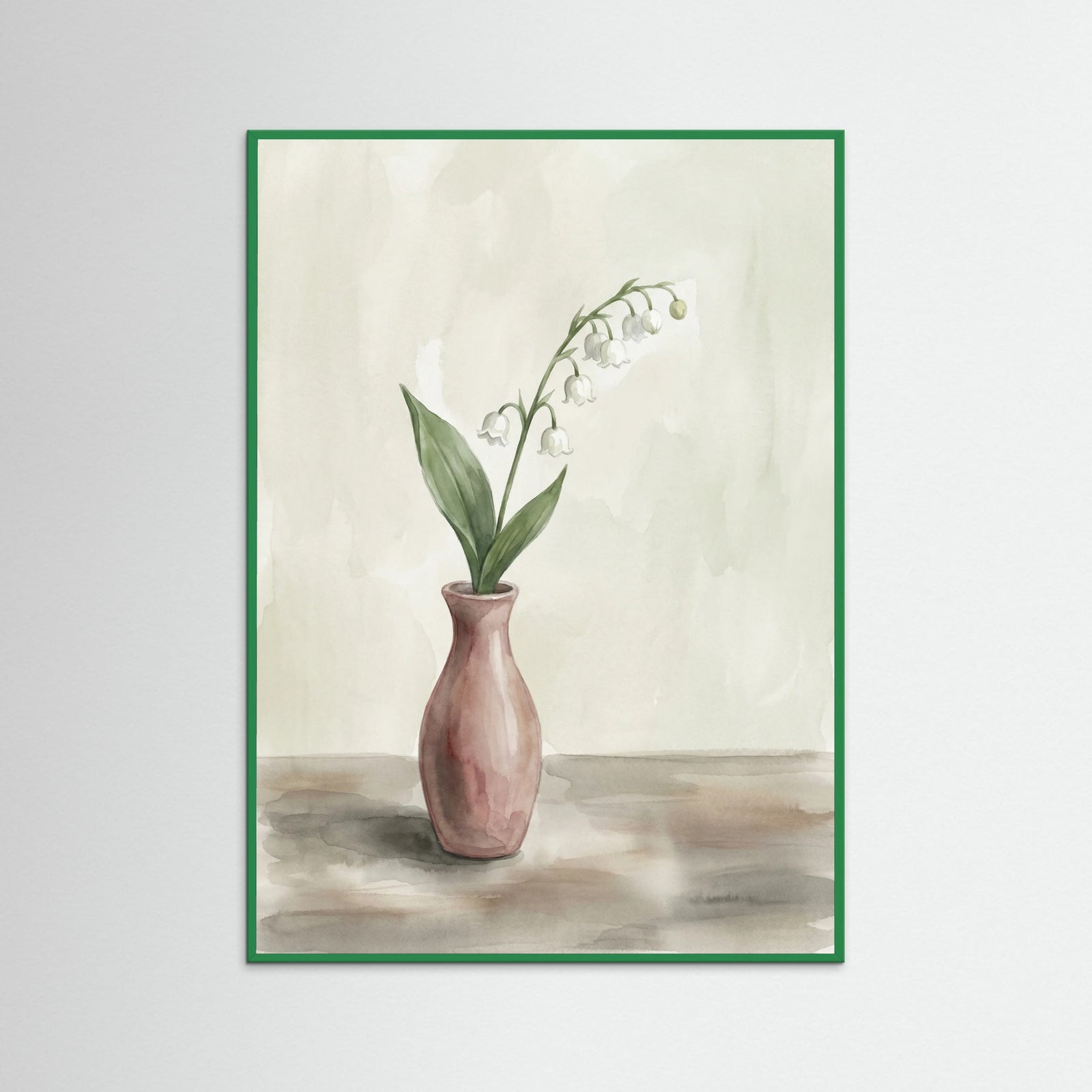 Green Wood Lucky Clover Still Life