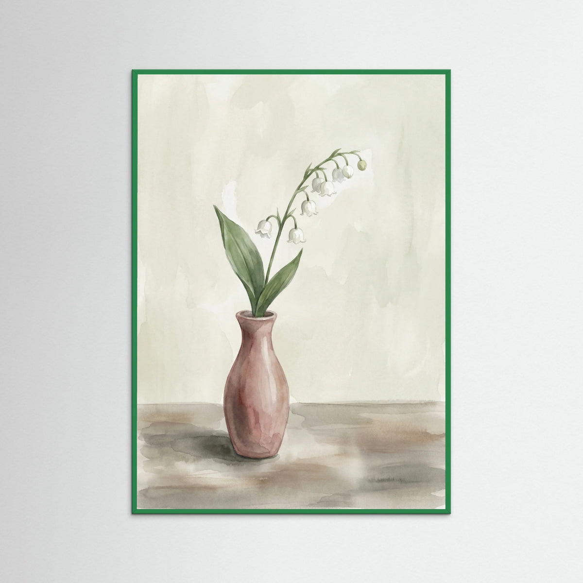 Green Wood Lucky Clover Still Life
