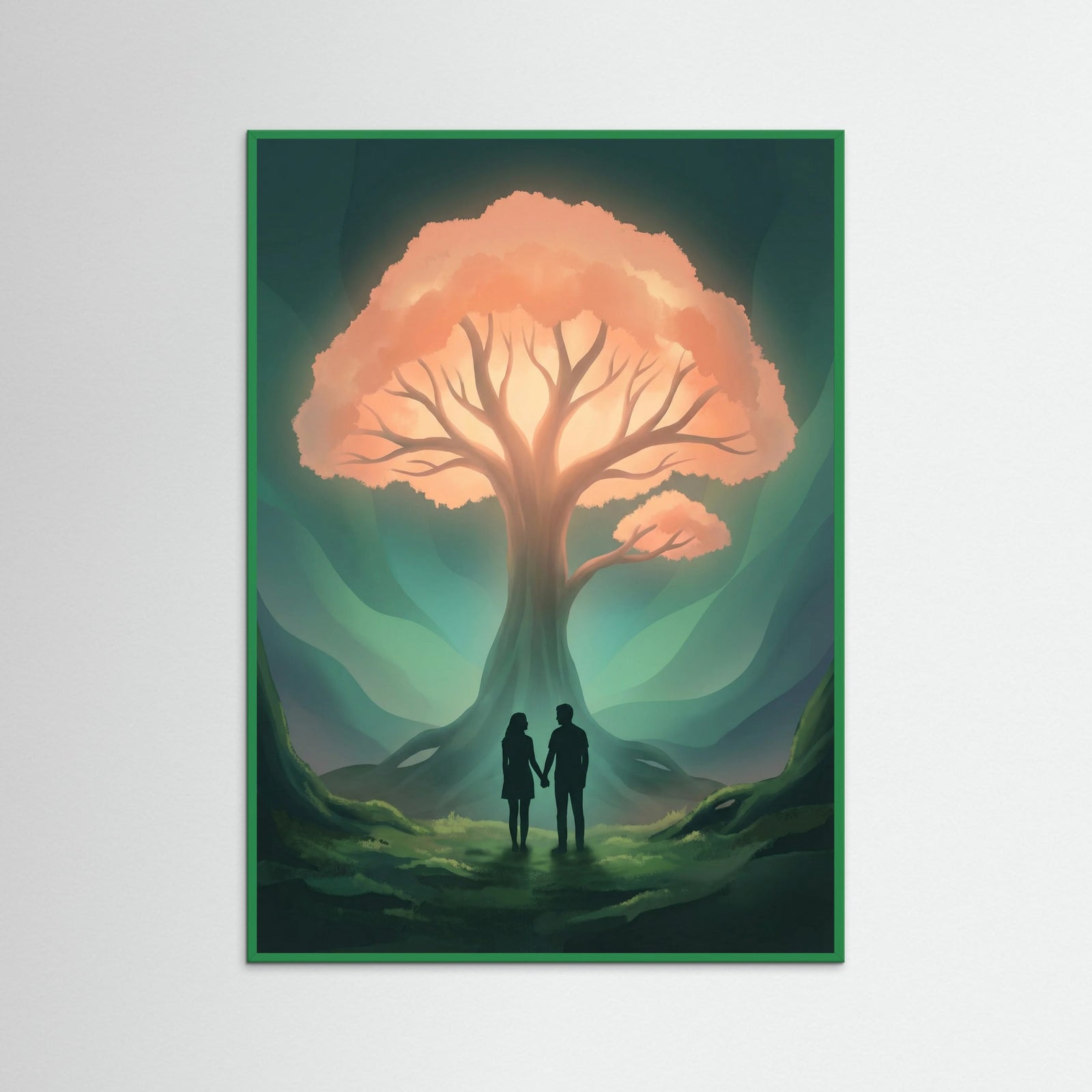 Green Wood Lunar Embrace