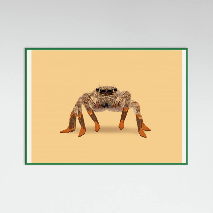 Green Wood Lydia the Leggiest Cowgirl Spider Poster