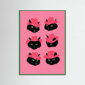 Green Wood Marcy the Cowgirl Cat Poster