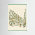 Green Wood Matchstick Cityscape