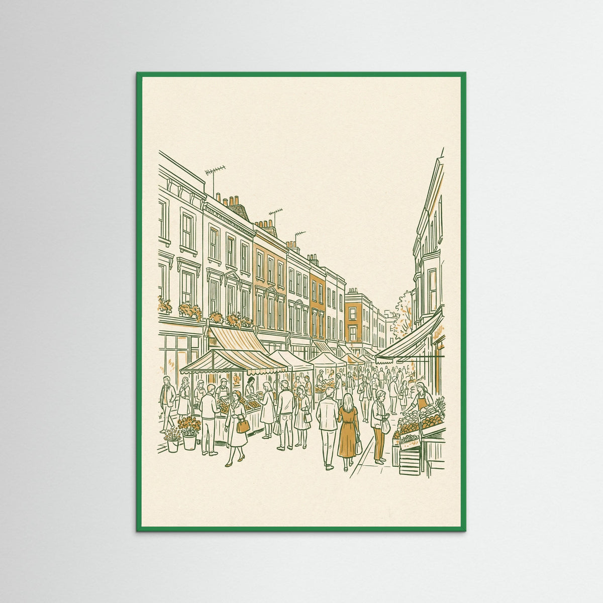 Green Wood Matchstick Cityscape