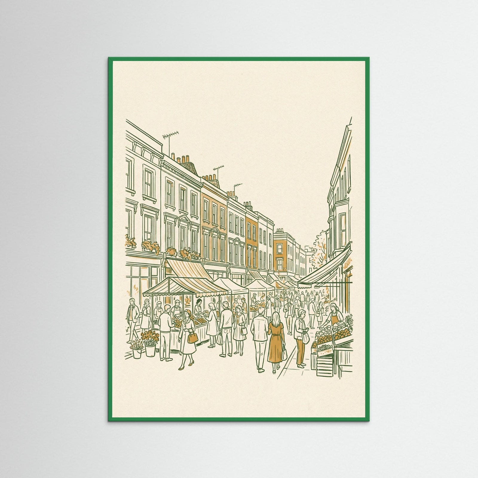 Green Wood Matchstick Cityscape