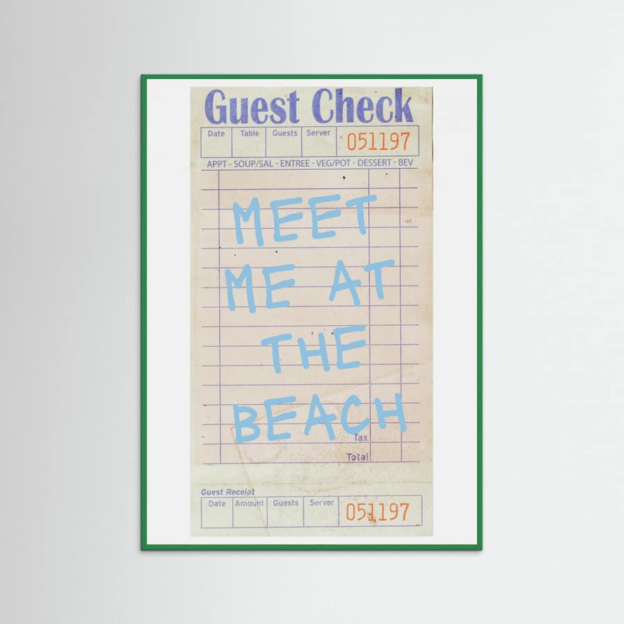 Plakat Meet Me At the Beach   Blue – plakat i druk artystyczny