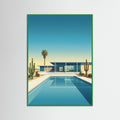 Green Wood Mid Century Poolside