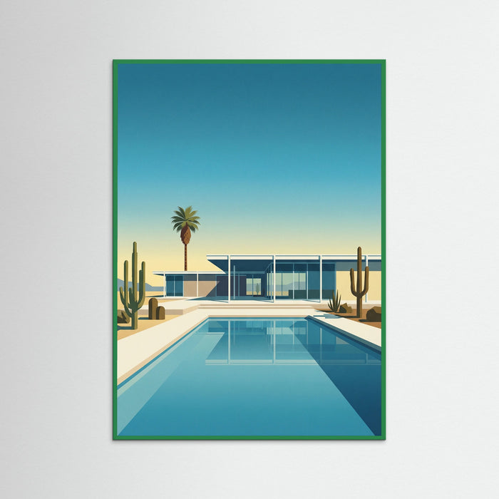Green Wood Mid Century Poolside