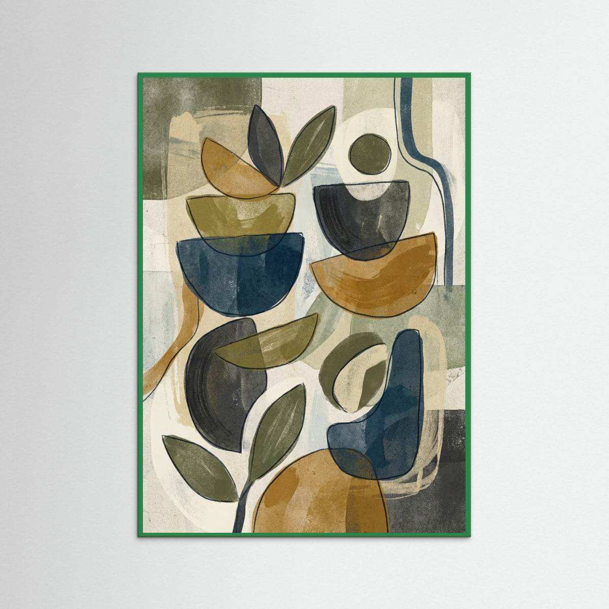 Green Wood Mikado Abstraction