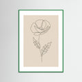 Green Wood Minimal Rose Bloom