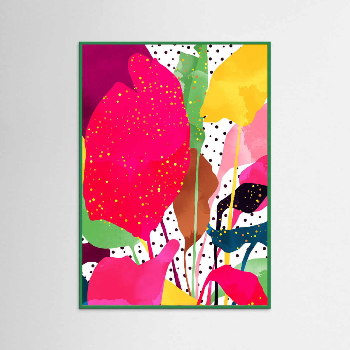 Green Wood Modern Botanical Poster