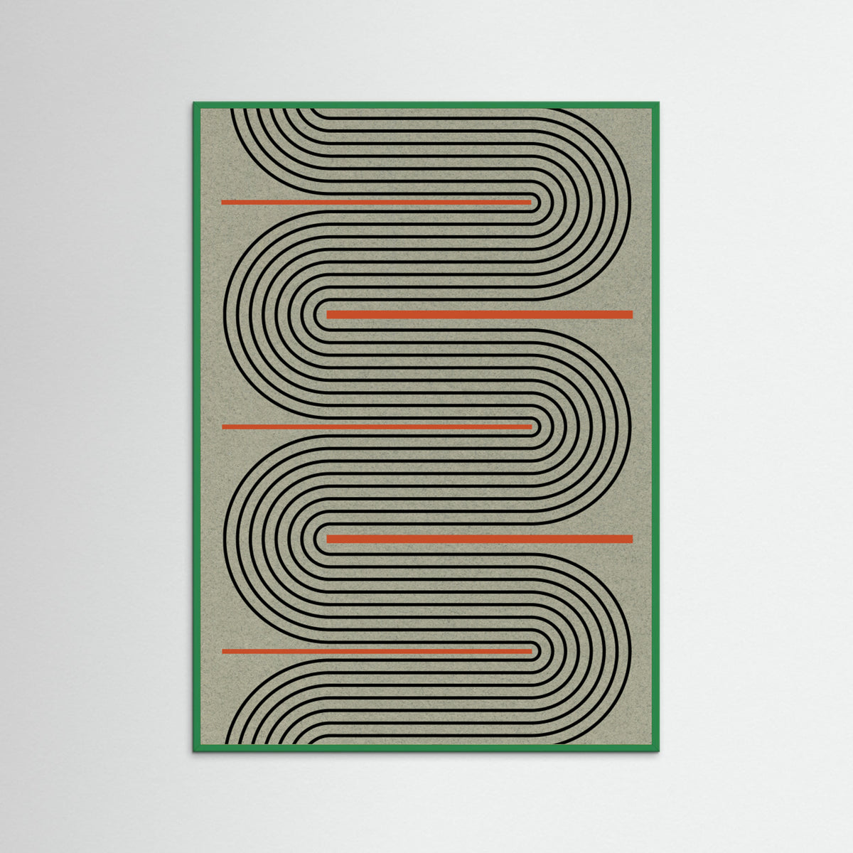 Green Wood Modern Contemporary Balance No.1 Poster