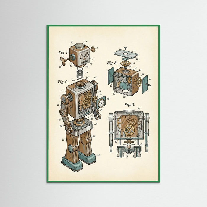 Green Wood Modular Toy Blueprint