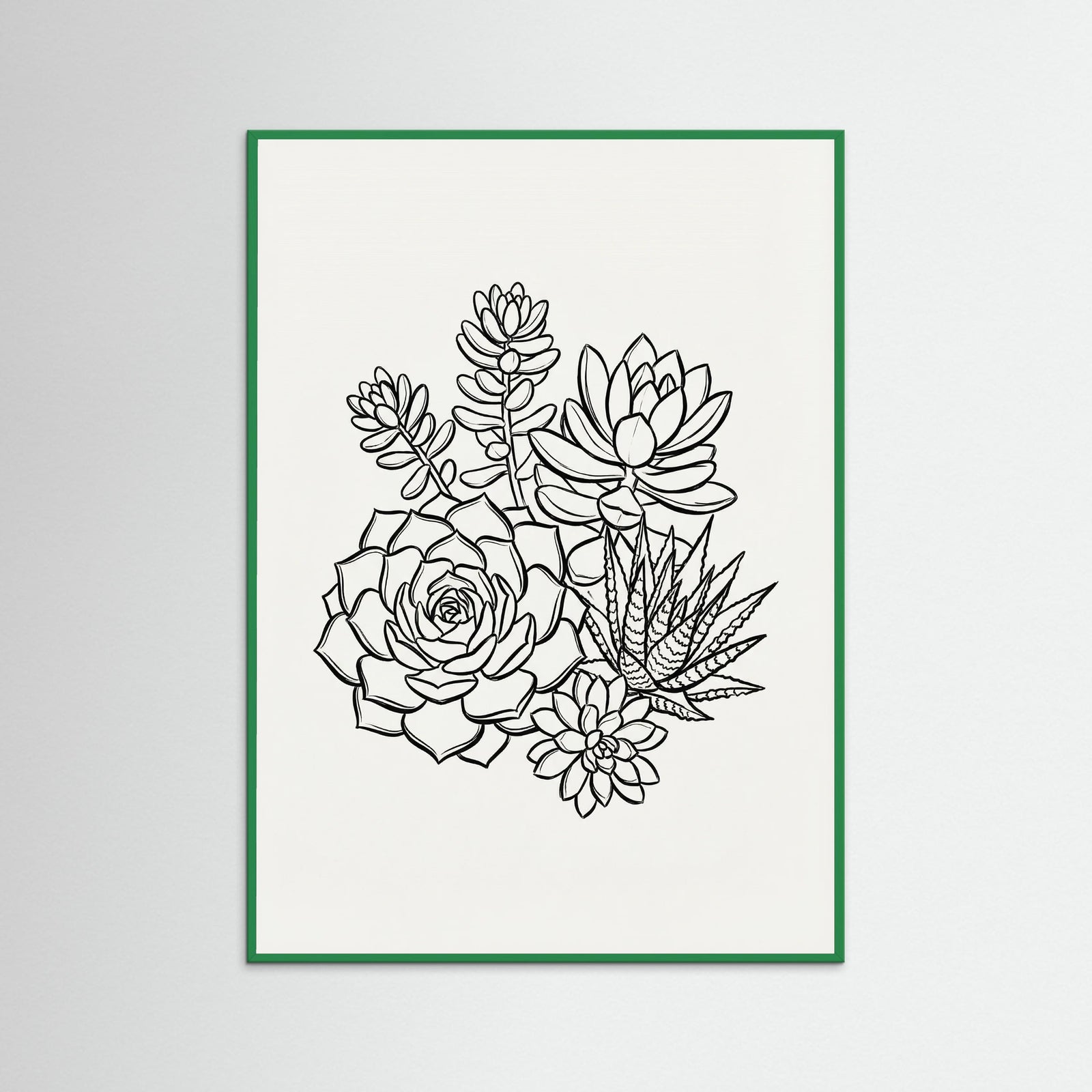 Green Wood Monochromatic Bouquet