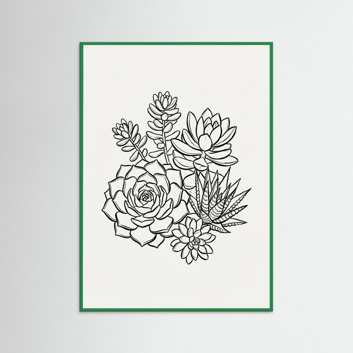 Green Wood Monochromatic Bouquet
