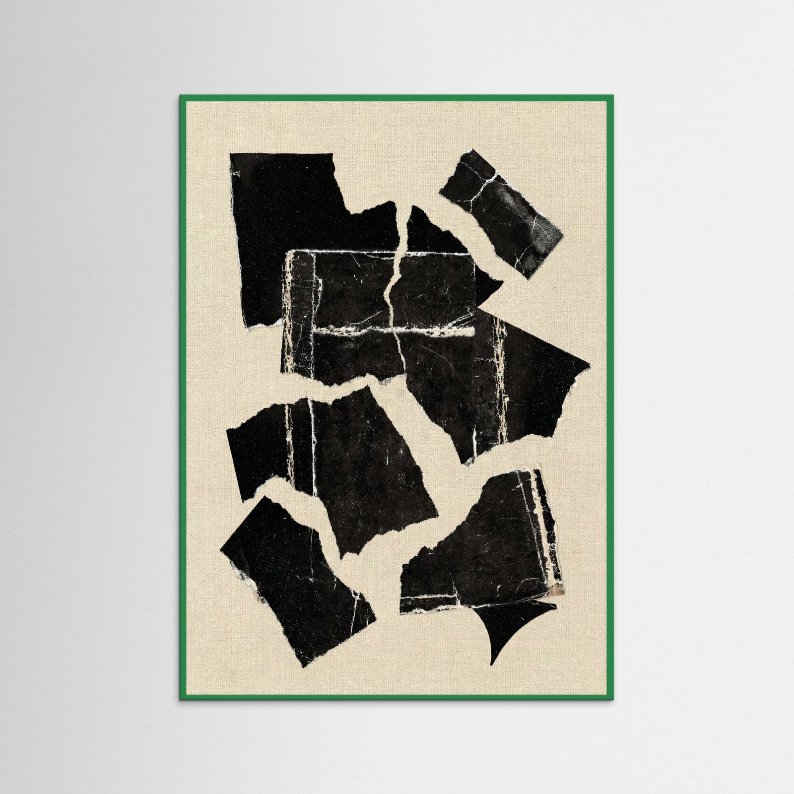 Green Wood Monochrome Abstraction