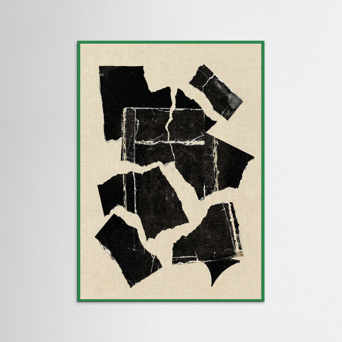 Green Wood Monochrome Abstraction