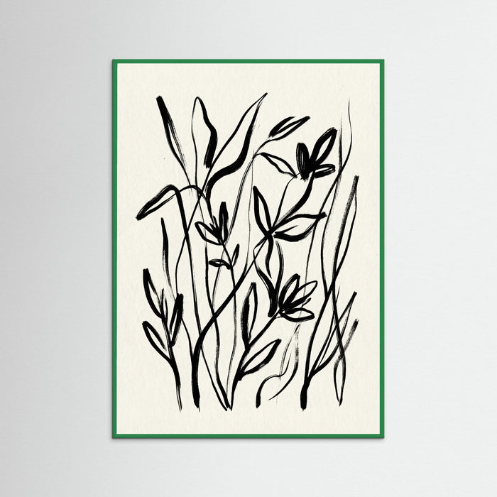 Green Wood Monochrome Bloom
