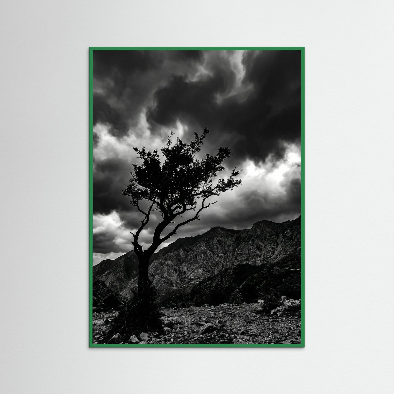 Green Wood Monochrome Seascape