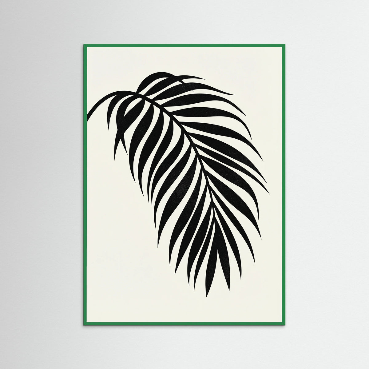 Green Wood Monstera Silhouette