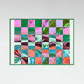 Green Wood Mood Waves Poster