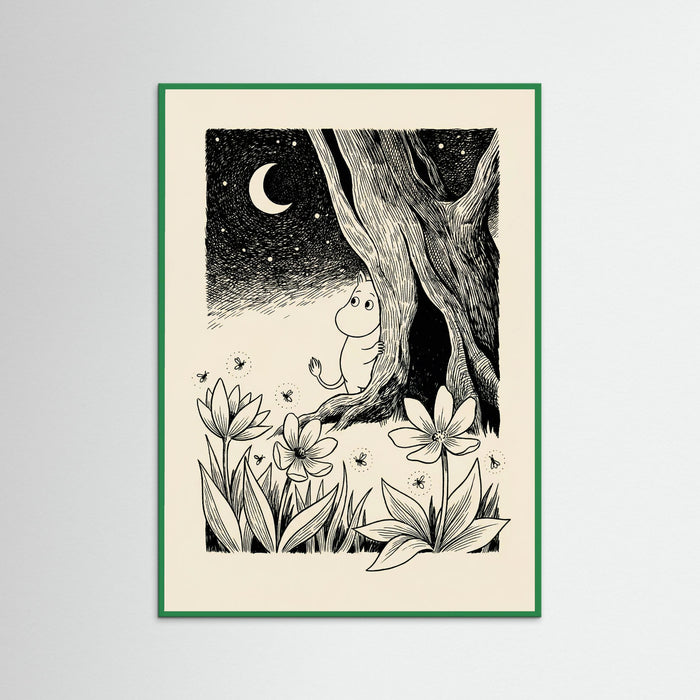 Green Wood Moomin in Nature