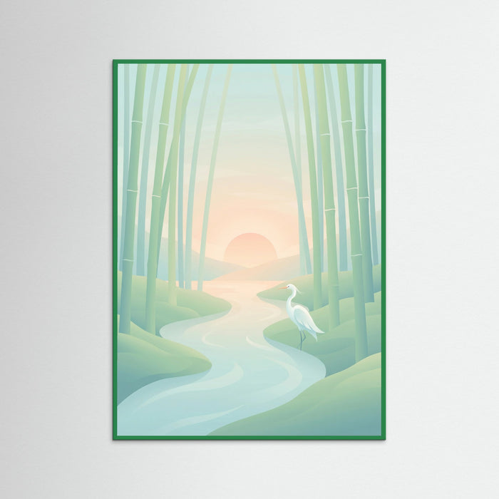 Green Wood Moonlit Mountain Blossom