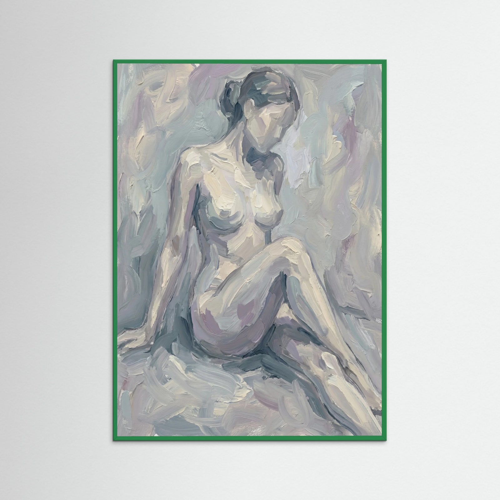 Green Wood Muted Reflection