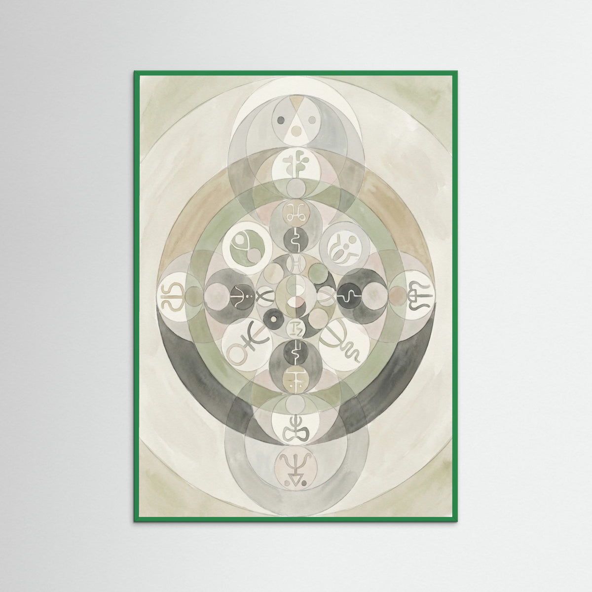 Green Wood Mystic Geometric Harmony