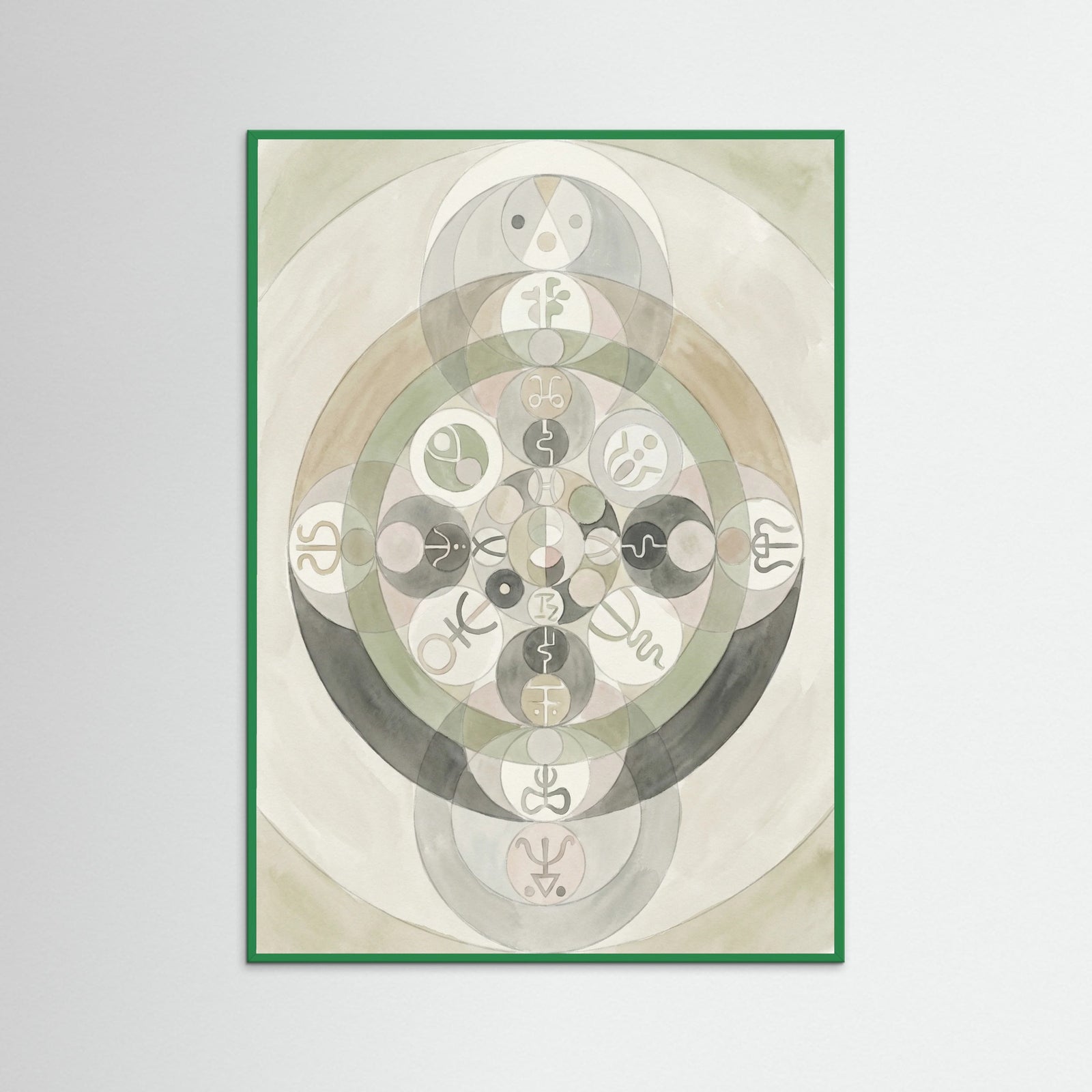 Green Wood Mystic Geometric Harmony