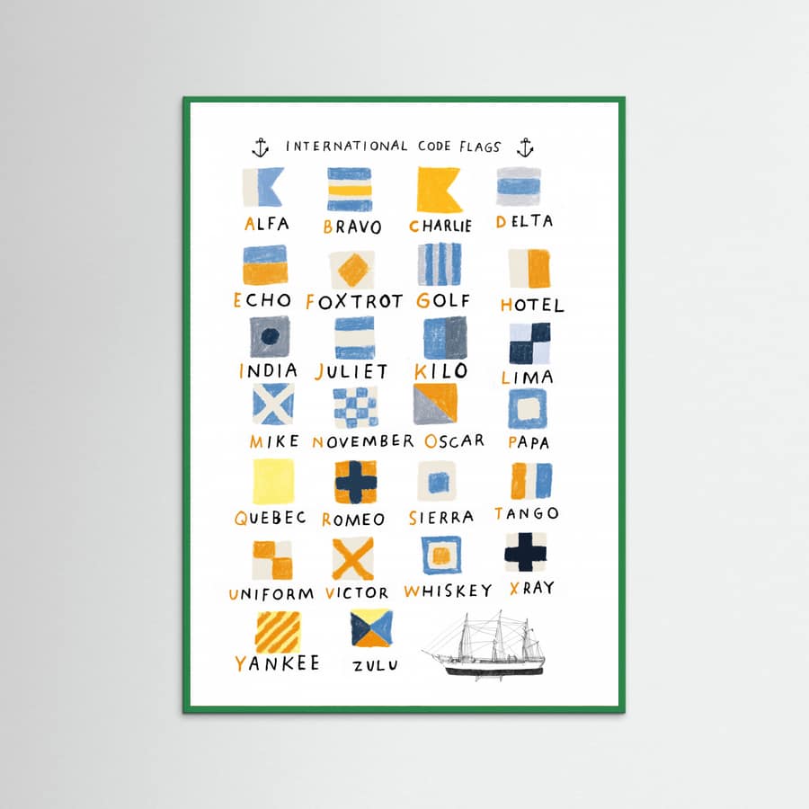 Nautical Flags Poster – Poster und Kunstdruck
