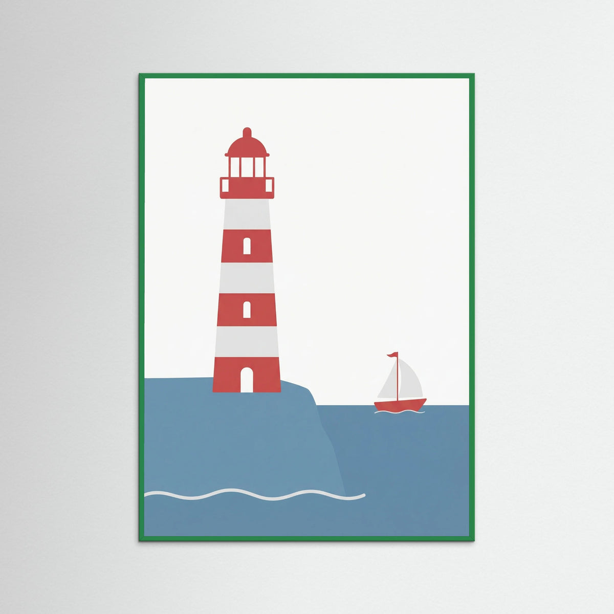 Green Wood Nautical Sailboat