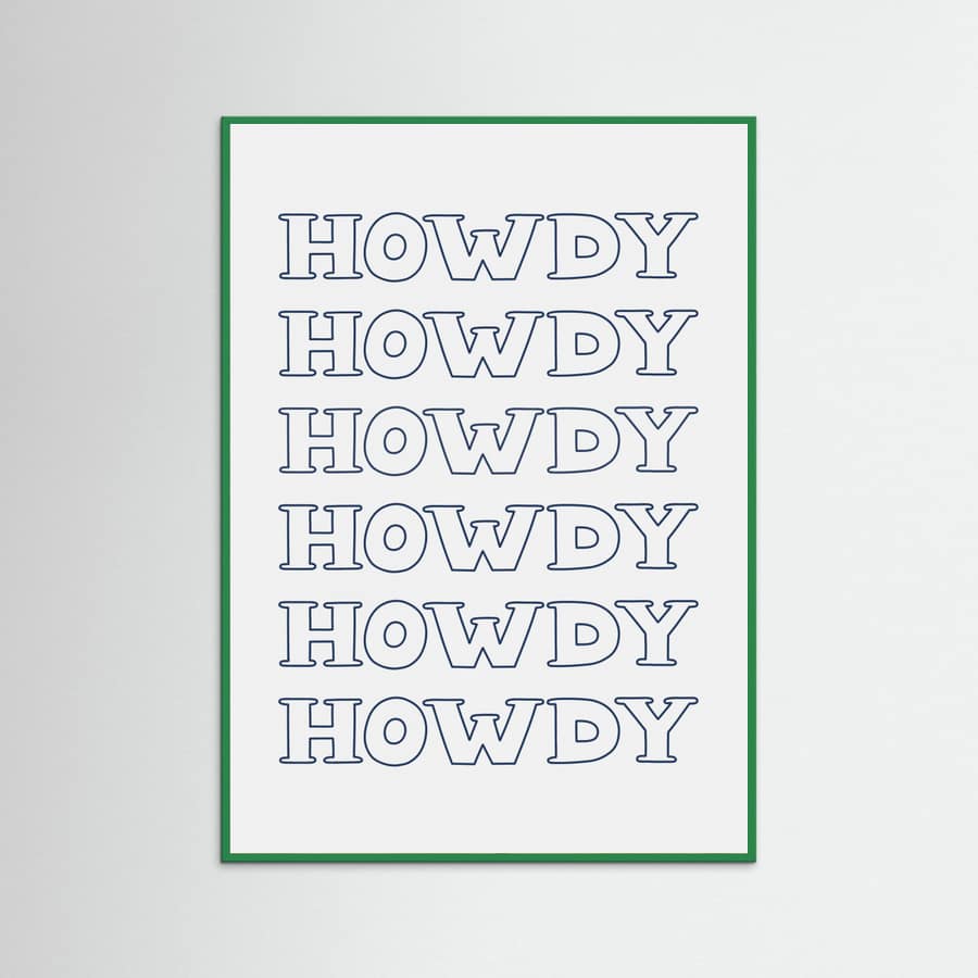 Plakat Navy Blue Howdy – plakat i druk artystyczny