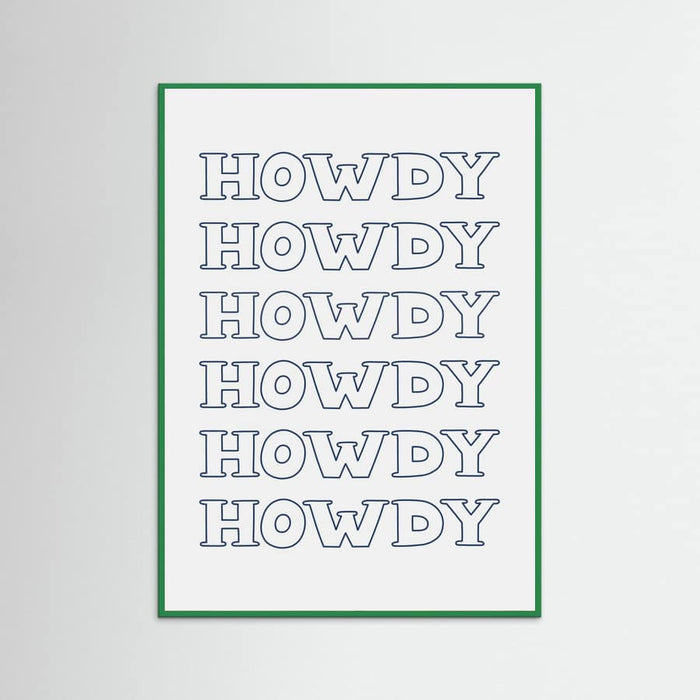 Plakat Navy Blue Howdy – plakat i druk artystyczny