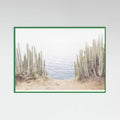 Green Wood Ocean Cactus Poster