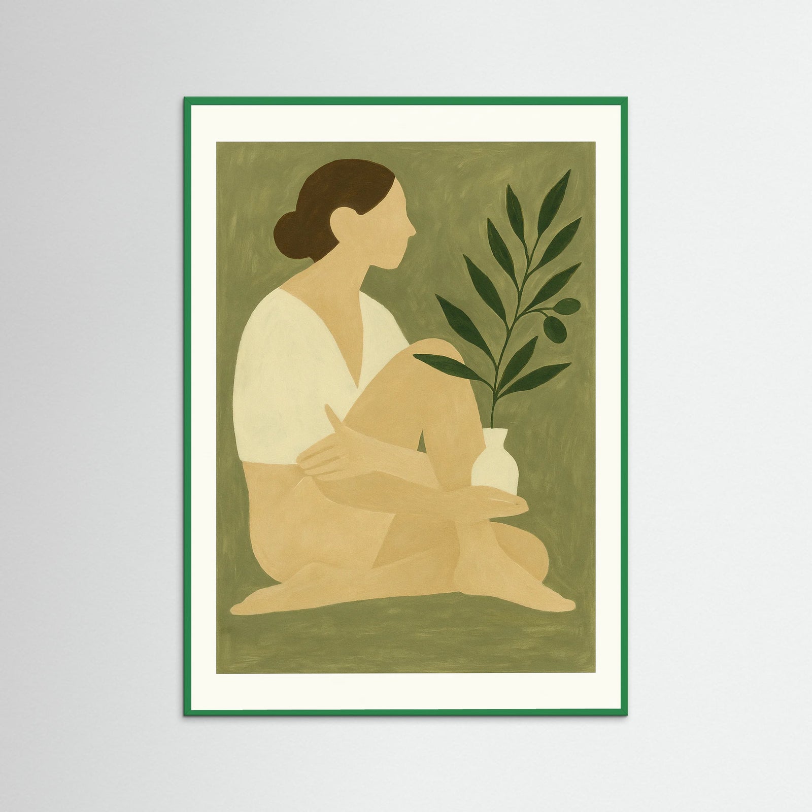 Green Wood Olive Calm