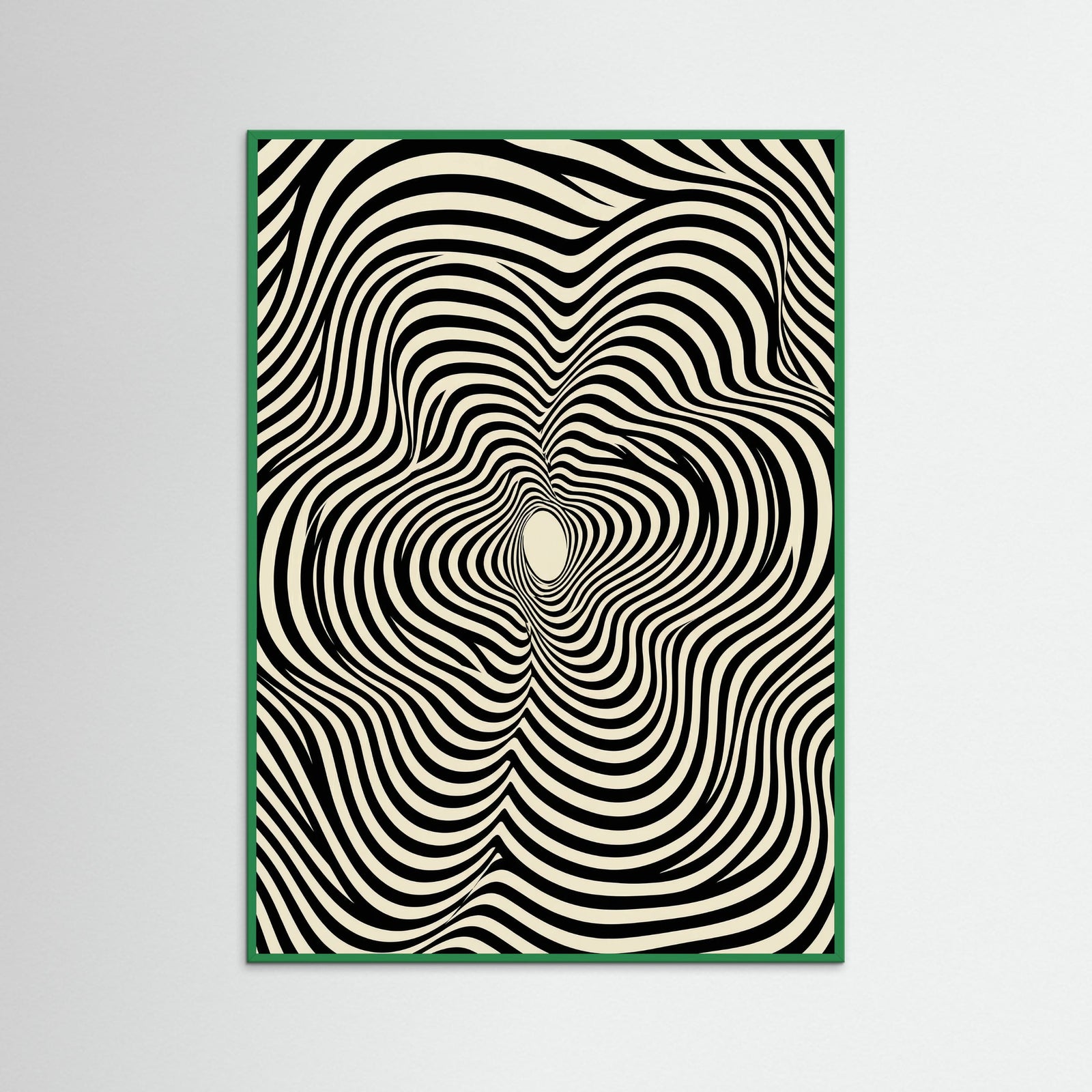 Green Wood Optical Swirls