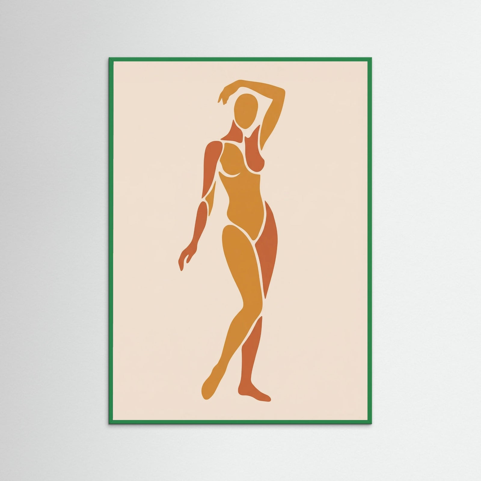 Green Wood Orange Nude Cut Out