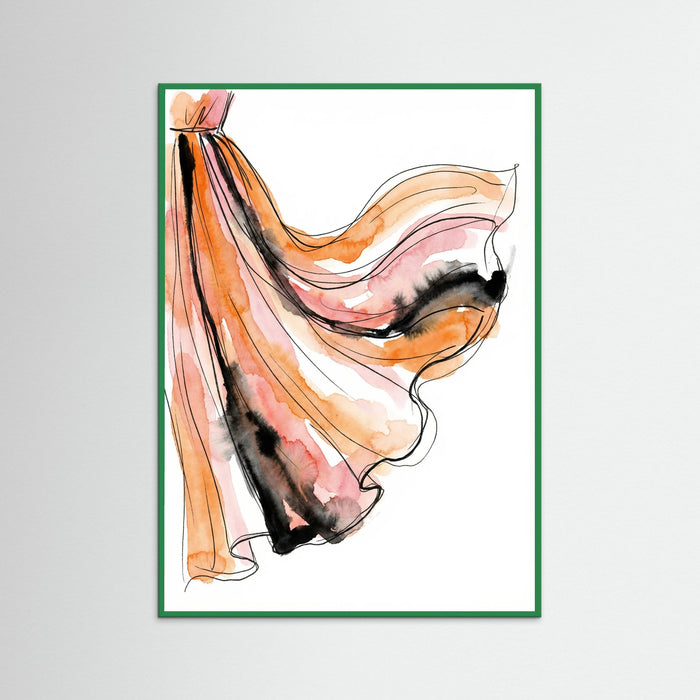 Green Wood Orange Ruffles