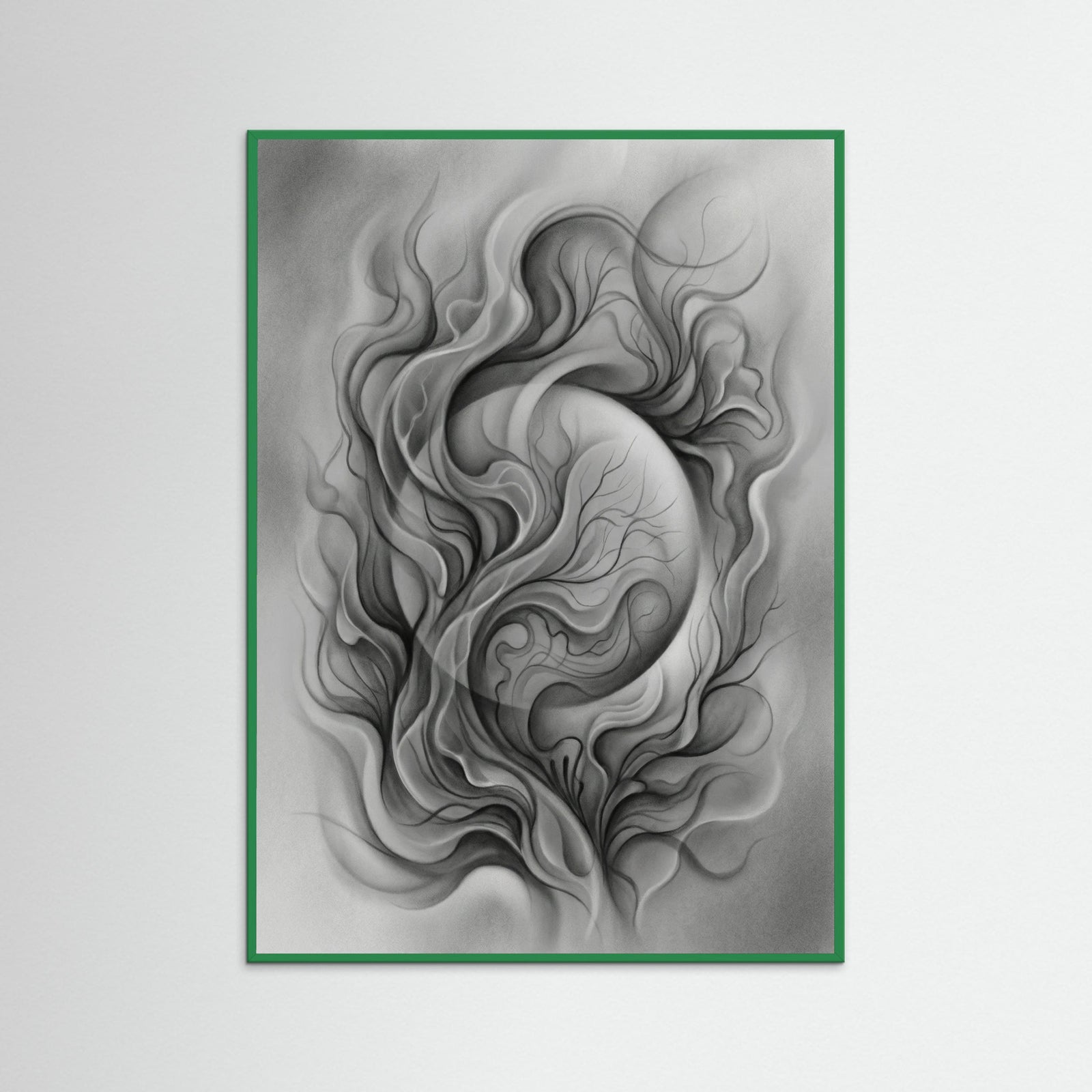 Green Wood Organic Abstraction