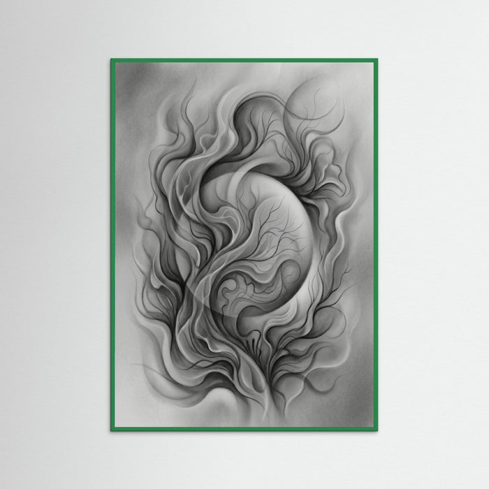 Green Wood Organic Abstraction