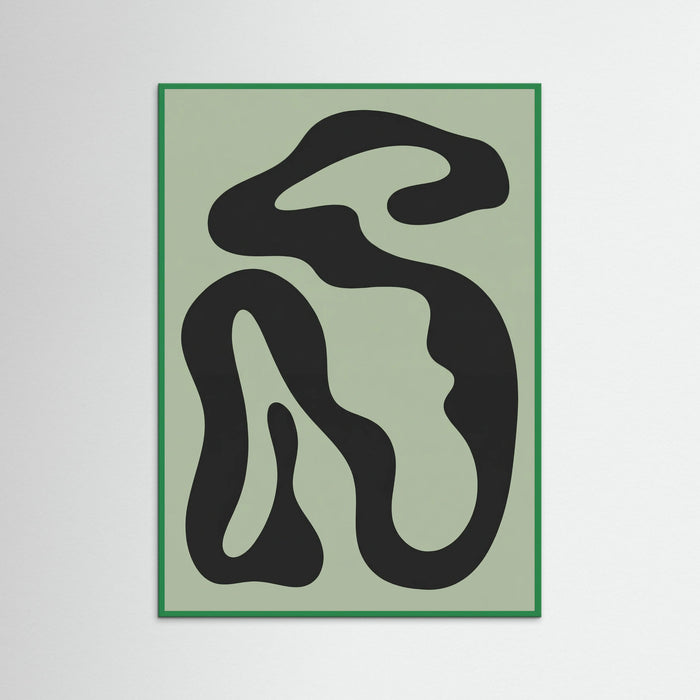 Green Wood Organic Shapes Abstraction