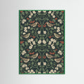 Green Wood Ornate Botanical Tapestry