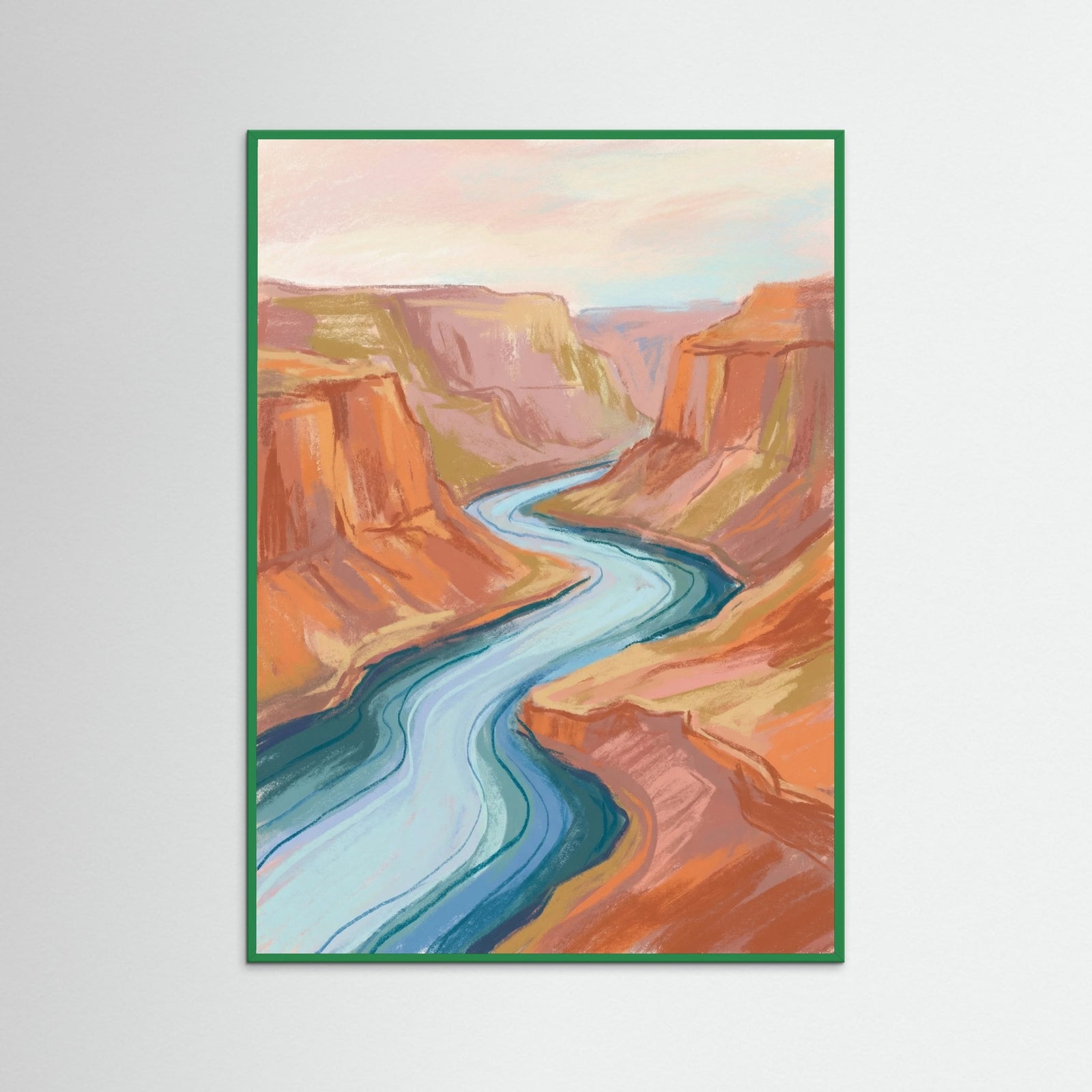 Green Wood Painted Peaks