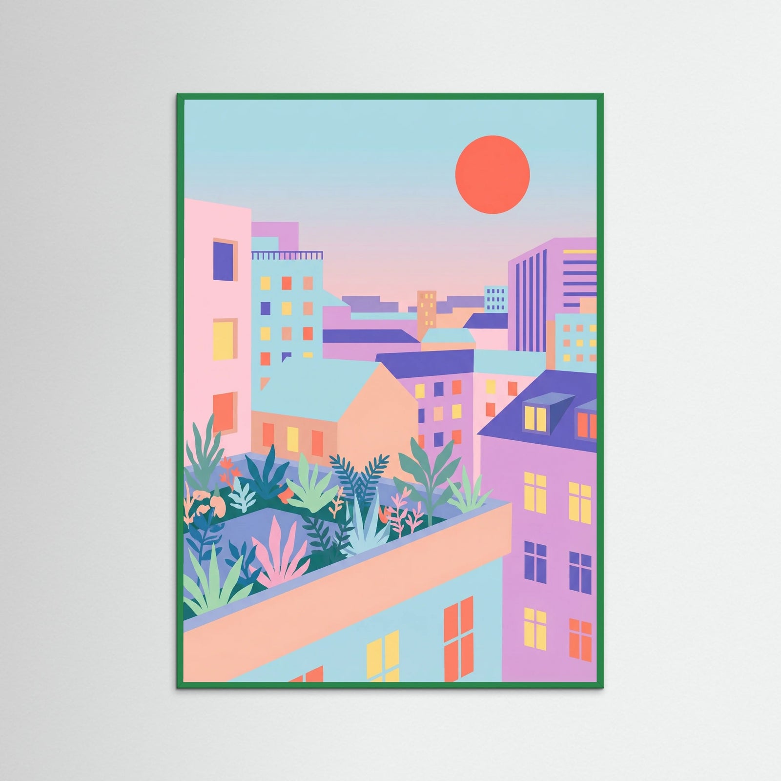 Green Wood Pastel City Ride