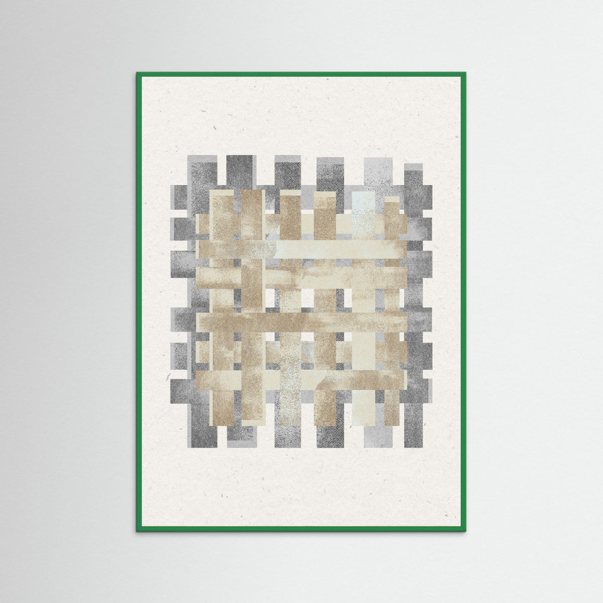 Green Wood Pattern on Pattern No.2 Poster
