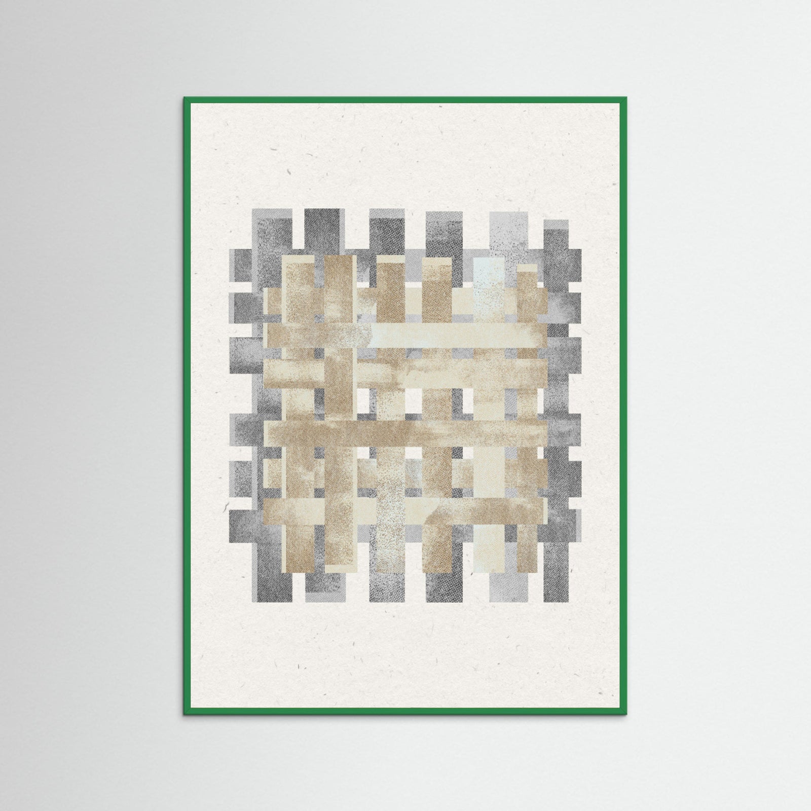 Green Wood Pattern on Pattern No.2 Poster