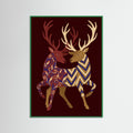 Green Wood Patterned Equines