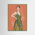 Green Wood Patterned Pose